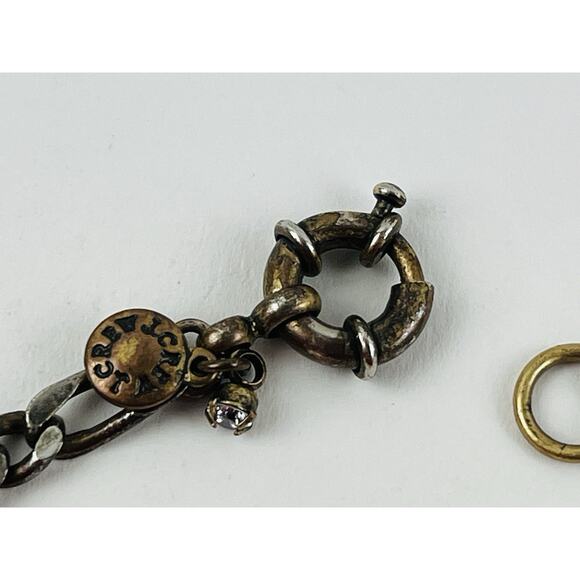 J. Crew Pink Orange Pave Crystal Bead Necklace Balls Gemoetric Elongated Y2k 80s - Picture 10 of 15